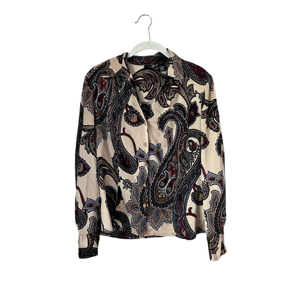 East5th Multicolor Silky Paisley Blouse: Y2K, Modern